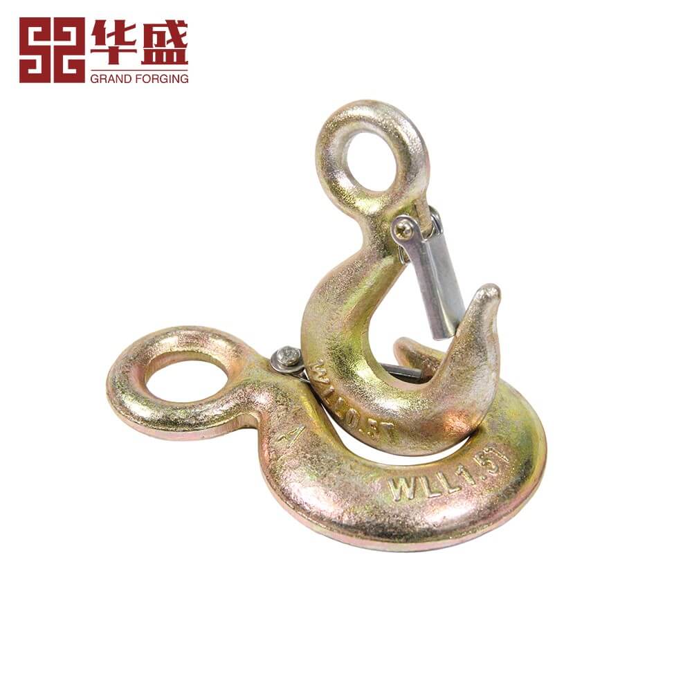 Galvanized Forged US Type 320A Eye Hoist Hook