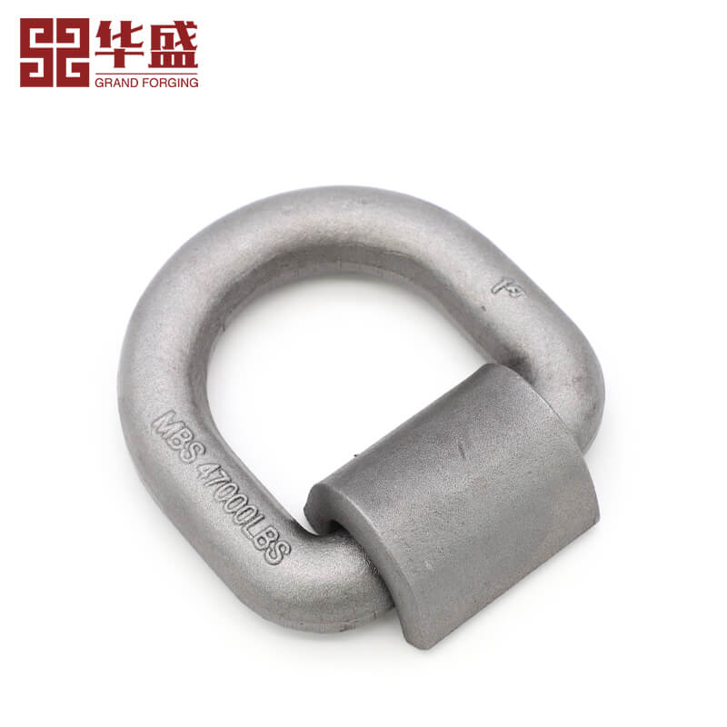 High Quality Drop Forged Steel Lashing D Ring with Plate